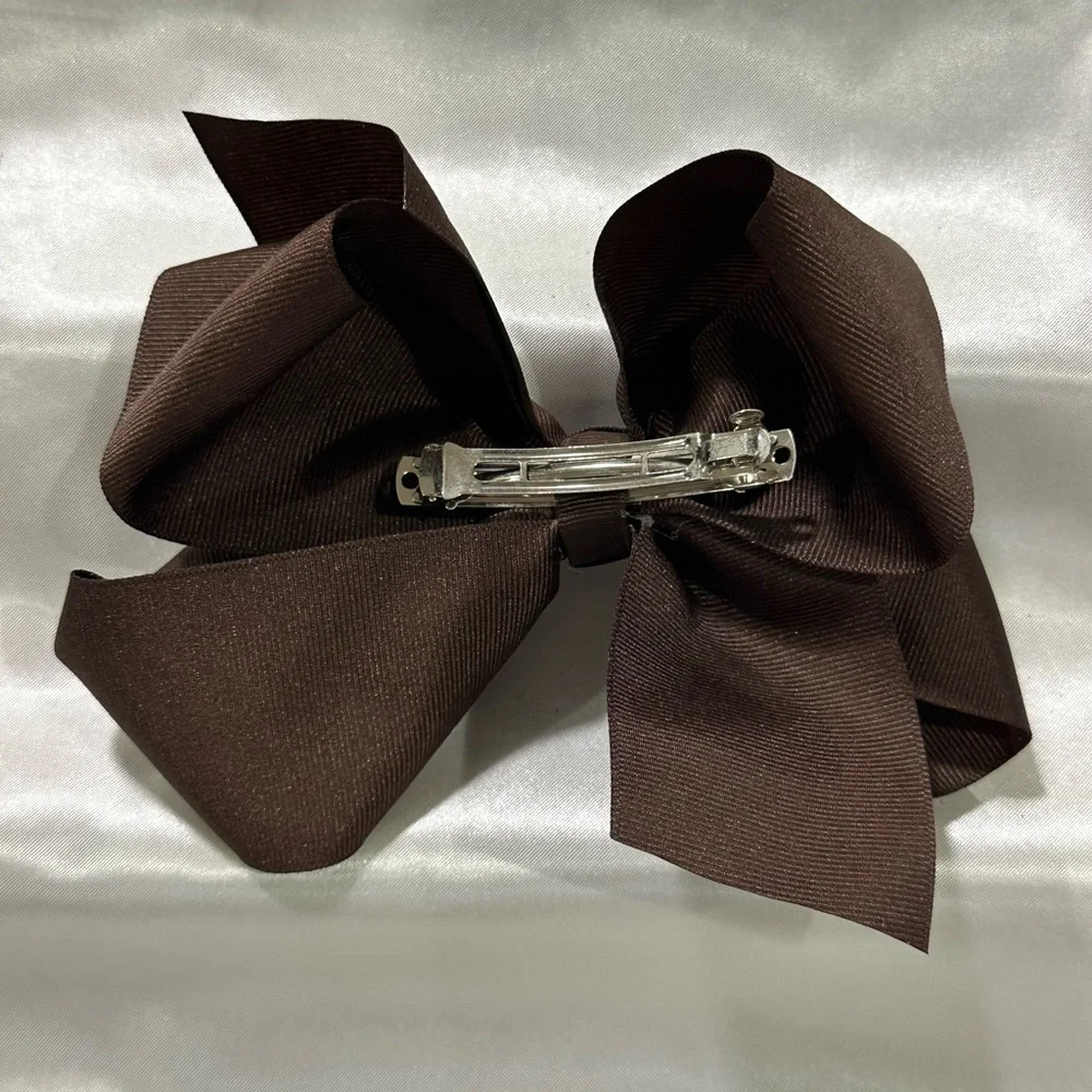 Classic Brown Grosgrain Hair Bow